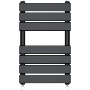 NRG - Bathroom Flat Panel Heated Towel Rail Radiator Central Heating Horizontal 650x400mm Black NRG - Bathroom Flat Panel Heated Towel Rail Radiator Central Heating Horizontal 650x400mm Black