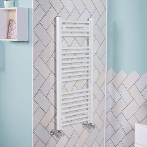 Straight White Heated Towel Rail 970x450mm - Warmehaus Straight White Heated Towel Rail 970x450mm - Warmehaus
