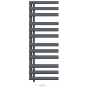 NRG - Bathroom Prefilled Electric Heated Towel Rail Oval Column Designer Radiator 1200x450mm Sand Grey NRG - Bathroom Prefilled Electric Heated Towel Rail Oval Column Designer Radiator 1200x450mm Sand Grey