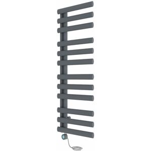 NRG - Bathroom Prefilled Electric Oval Column Thermostatic Heated Towel Rail Radiator 1200x450mm Sand Grey with Smart WiFi NRG - Bathroom Prefilled Electric Oval Column Thermostatic Heated Towel Rail Radiator 1200x450mm Sand Grey with Smart WiFi