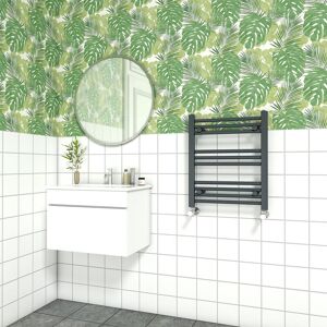 NRG - Bathroom Straight Heated Towel Rail Radiator Ladder Warmer Heating Anthracite 600x500mm NRG - Bathroom Straight Heated Towel Rail Radiator Ladder Warmer Heating Anthracite 600x500mm