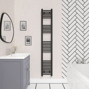 NRG - Bathroom Straight Heated Towel Rail Radiator Ladder Warmer Heating Black 1800x300mm NRG - Bathroom Straight Heated Towel Rail Radiator Ladder Warmer Heating Black 1800x300mm