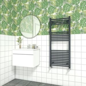 NRG - Bathroom Straight Heated Towel Rail Radiator Ladder Warmer Heating Anthracite 1200x500mm NRG - Bathroom Straight Heated Towel Rail Radiator Ladder Warmer Heating Anthracite 1200x500mm