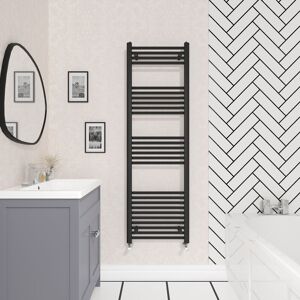 NRG - Bathroom Straight Heated Towel Rail Radiator Ladder Warmer Heating Black 1600x500mm NRG - Bathroom Straight Heated Towel Rail Radiator Ladder Warmer Heating Black 1600x500mm