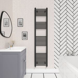 NRG - Bathroom Straight Heated Towel Rail Radiator Ladder Warmer Heating Black 1800x400mm NRG - Bathroom Straight Heated Towel Rail Radiator Ladder Warmer Heating Black 1800x400mm