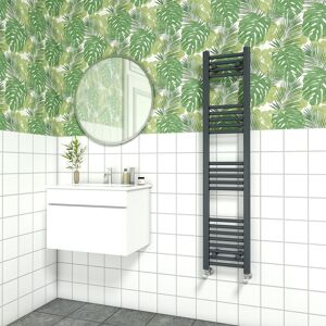 NRG - Bathroom Straight Heated Towel Rail Radiator Ladder Warmer Heating Anthracite 1400x300mm NRG - Bathroom Straight Heated Towel Rail Radiator Ladder Warmer Heating Anthracite 1400x300mm