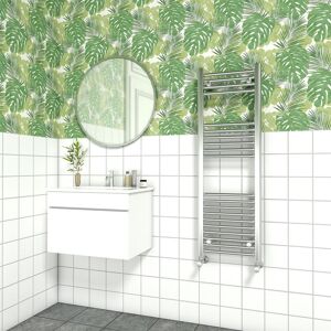 NRG - Bathroom Straight Heated Towel Rail Radiator Ladder Warmer Heating Chrome 1200x400mm NRG - Bathroom Straight Heated Towel Rail Radiator Ladder Warmer Heating Chrome 1200x400mm