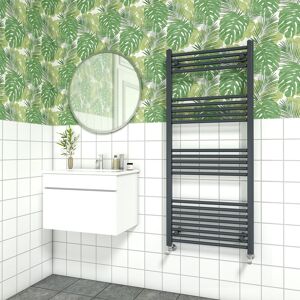 NRG - Bathroom Straight Heated Towel Rail Radiator Ladder Warmer Heating Anthracite 1400x600mm NRG - Bathroom Straight Heated Towel Rail Radiator Ladder Warmer Heating Anthracite 1400x600mm