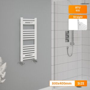 NRG Bathroom Towel Rail Radiator White Straight Heated Ladder Warmer 800x400mm NRG Bathroom Towel Rail Radiator White Straight Heated Ladder Warmer 800x400mm