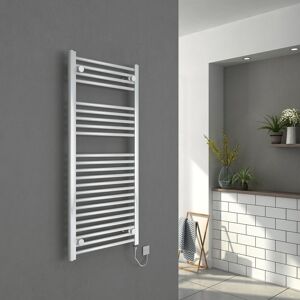Warmehaus - White Electric Heated Towel Rail 250W 1100x500mm Warmehaus - White Electric Heated Towel Rail 250W 1100x500mm