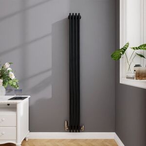 Biubiubath - Traditional Cast Iron Style Radiator Vertical 4 Column Black 1800x200mm Biubiubath - Traditional Cast Iron Style Radiator Vertical 4 Column Black 1800x200mm