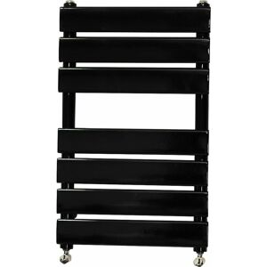 NRG - Black Flat Panel Heated Towel Rail Radiator Bathroom Warmer with Angled Chrome Valves 650x400mm NRG - Black Flat Panel Heated Towel Rail Radiator Bathroom Warmer with Angled Chrome Valves 650x400mm