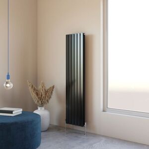 Acezanble 1600x408mm Double Black Vertical Flat Panel Central Heating Designer Radiator Acezanble 1600x408mm Double Black Vertical Flat Panel Central Heating Designer Radiator