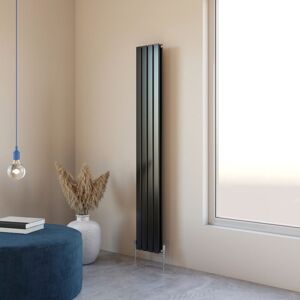 Acezanble 1800x272mm Double Black Vertical Flat Panel Central Heating Designer Radiator Acezanble 1800x272mm Double Black Vertical Flat Panel Central Heating Designer Radiator