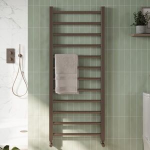 Fnx Bathrooms - Brushed Bronze 1600 x 500mm Heated Bathroom Towel Rail Warmer Ladder Radiator Fnx Bathrooms - Brushed Bronze 1600 x 500mm Heated Bathroom Towel Rail Warmer Ladder Radiator