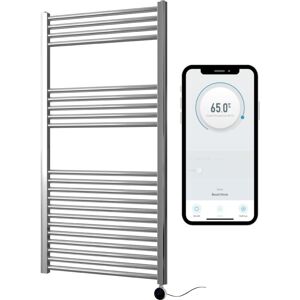 Manissa - Chrome Electric Smart WiFi Controlled Heated Towel Rail 600mm w x 1200mm h Straight 7 Day Programmable Timer App Compatibility Manissa - Chrome Electric Smart WiFi Controlled Heated Towel Rail 600mm w x 1200mm h Straight 7 Day Programmable Timer App Compatibility