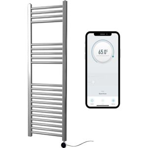 Manissa - Chrome Electric Smart WiFi Controlled Heated Towel Rail 400mm w x 1200mm h Straight 7 Day Programmable Timer App Compatibility Manissa - Chrome Electric Smart WiFi Controlled Heated Towel Rail 400mm w x 1200mm h Straight 7 Day Programmable Timer App Compatibility