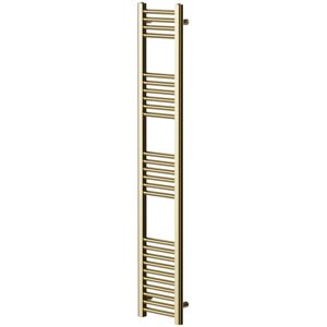 Colore - Pizarro Brushed Brass 1600mm x 300mm Straight Heated Towel Rail Colore - Pizarro Brushed Brass 1600mm x 300mm Straight Heated Towel Rail