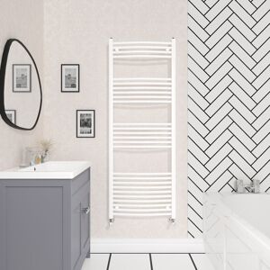 NRG - Designer Curved Heated Towel Rail Radiator Bathroom Ladder Warmer Rads 1600x600mm White NRG - Designer Curved Heated Towel Rail Radiator Bathroom Ladder Warmer Rads 1600x600mm White