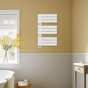 NRG Designer Heated Towel Rail Radiator Modern Bathroom Flat Panel Warmer Rads 824x500mm White NRG Designer Heated Towel Rail Radiator Modern Bathroom Flat Panel Warmer Rads 824x500mm White