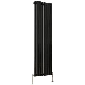 NRG Designer Oval Column Radiator Bathroom Central Heating Rads Black with Angle Square Valve Vertical Single 1800x472mm NRG Designer Oval Column Radiator Bathroom Central Heating Rads Black with Angle Square Valve Vertical Single 1800x472mm