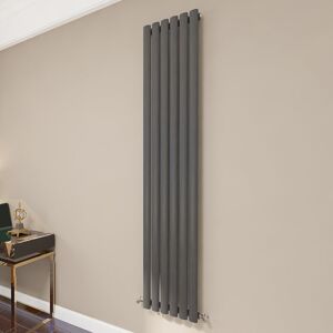 Aica Sanitaire - aica Oval Column Radiator 1800x354mm Central Heating Vertical Single Stylish Anthracite Aica Sanitaire - aica Oval Column Radiator 1800x354mm Central Heating Vertical Single Stylish Anthracite