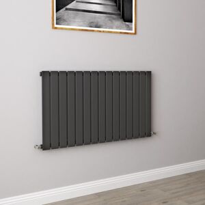 Aica Sanitaire - aica Flat Panel Radiator Designer Central Heating Horizontal 600x1020mm Single Anthracite Aica Sanitaire - aica Flat Panel Radiator Designer Central Heating Horizontal 600x1020mm Single Anthracite