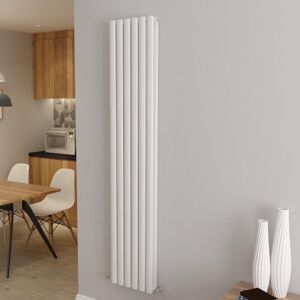 Aica Sanitaire - aica Oval Column Designer Radiator Central Heating Vertical 1800x354mm Double White Aica Sanitaire - aica Oval Column Designer Radiator Central Heating Vertical 1800x354mm Double White