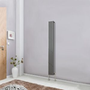 NRG - Designer Radiator Oval Column Central Heating Anthracite Rads Vertical 1600x236mm Single NRG - Designer Radiator Oval Column Central Heating Anthracite Rads Vertical 1600x236mm Single