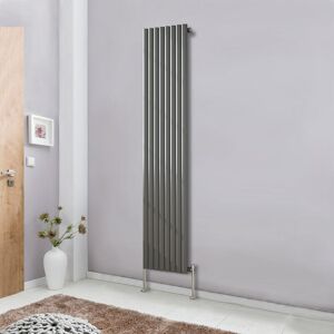 NRG - Designer Radiator Oval Column Central Heating Anthracite Rads Vertical 1800x472mm Single NRG - Designer Radiator Oval Column Central Heating Anthracite Rads Vertical 1800x472mm Single