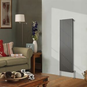 NRG - Designer Radiator Oval Column Central Heating Anthracite Rads Vertical 1600x590mm Single NRG - Designer Radiator Oval Column Central Heating Anthracite Rads Vertical 1600x590mm Single