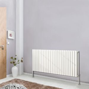 NRG - Designer Radiator White Oval Column Central Heating Rads Horizontal 600x1416mm Double NRG - Designer Radiator White Oval Column Central Heating Rads Horizontal 600x1416mm Double