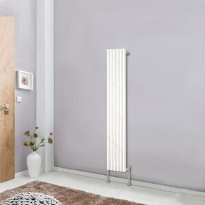 NRG - Designer Radiator White Oval Column Central Heating Rads Vertical 1600x354mm Single NRG - Designer Radiator White Oval Column Central Heating Rads Vertical 1600x354mm Single