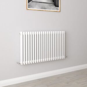 AICA SANITAIRE Aica Traditional Radiator Central Heating Cast Iron Style 2 Column Horizontal 600x1010mm White AICA SANITAIRE Aica Traditional Radiator Central Heating Cast Iron Style 2 Column Horizontal 600x1010mm White