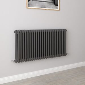 Aica Sanitaire - aica Traditional Radiator Central Heating Cast Iron Style 2 Column Horizontal 600x1190mm Anthracite Aica Sanitaire - aica Traditional Radiator Central Heating Cast Iron Style 2 Column Horizontal 600x1190mm Anthracite