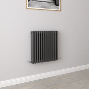 AICA SANITAIRE Aica Traditional Radiator Central Heating Cast Iron Style 3 Column Horizontal 600x605mm Anthracite AICA SANITAIRE Aica Traditional Radiator Central Heating Cast Iron Style 3 Column Horizontal 600x605mm Anthracite