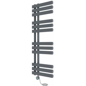 NRG - Electric Bathroom Prefilled D-shape Heated Towel Rail Radiator Thermostatic Heating Rads 1200x450mm Sand Grey NRG - Electric Bathroom Prefilled D-shape Heated Towel Rail Radiator Thermostatic Heating Rads 1200x450mm Sand Grey