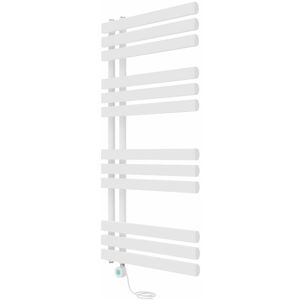 NRG - Electric Bathroom Prefilled D-shape Heated Towel Rail Radiator Thermostatic Heating Rads 1200x600mm White with Smart WiFi NRG - Electric Bathroom Prefilled D-shape Heated Towel Rail Radiator Thermostatic Heating Rads 1200x600mm White with Smart WiFi