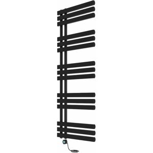 NRG - Electric Bathroom Prefilled D-shape Heated Towel Rail Radiator Thermostatic Heating Rads 1600x600mm Black with Smart WiFi NRG - Electric Bathroom Prefilled D-shape Heated Towel Rail Radiator Thermostatic Heating Rads 1600x600mm Black with Smart WiFi