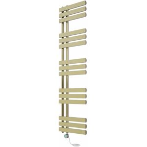 NRG - Electric Bathroom Prefilled D-shape Heated Towel Rail Radiator Thermostatic Heating Rads 1600x450mm Brushed Brass with Smart WiFi NRG - Electric Bathroom Prefilled D-shape Heated Towel Rail Radiator Thermostatic Heating Rads 1600x450mm Brushed Brass with Smart WiFi