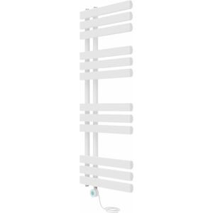 NRG - Electric Bathroom Prefilled D-shape Heated Towel Rail Radiator Thermostatic Heating Rads 1200x450mm White with Smart WiFi NRG - Electric Bathroom Prefilled D-shape Heated Towel Rail Radiator Thermostatic Heating Rads 1200x450mm White with Smart WiFi