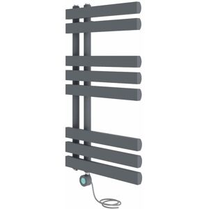 NRG - Electric Bathroom Prefilled D-shape Heated Towel Rail Radiator Thermostatic Heating Rads 800x450mm Sand Grey NRG - Electric Bathroom Prefilled D-shape Heated Towel Rail Radiator Thermostatic Heating Rads 800x450mm Sand Grey