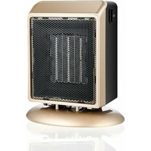 Dewdat - Electric Fan Heater, 400W/900W Portable Ceramic Heater with Overheat and Tip-over Protection for Bedroom Office,Gold Dewdat - Electric Fan Heater, 400W/900W Portable Ceramic Heater with Overheat and Tip-over Protection for Bedroom Office,Gold