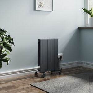 NRG - Electric Oil Filled Radiator Thermostat WiFi Timer Wall Mounted Portable Heater Anthracite 900W NRG - Electric Oil Filled Radiator Thermostat WiFi Timer Wall Mounted Portable Heater Anthracite 900W