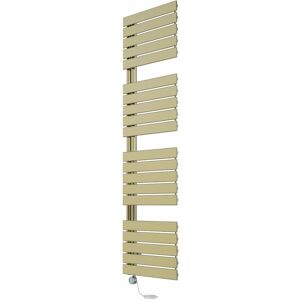 NRG - Electric Prefilled Heated Towel Rail Flat Panel Thermostatic Heating Warmer 1800x500mm Brushed Brass NRG - Electric Prefilled Heated Towel Rail Flat Panel Thermostatic Heating Warmer 1800x500mm Brushed Brass