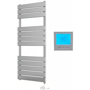 MANISSA Electric Richmond Heated Towel Rail Chrome Flat Panel 500mm W x 1200mm H Bathroom Towel Radiator + 7 Day Timer/Thermostat MANISSA Electric Richmond Heated Towel Rail Chrome Flat Panel 500mm W x 1200mm H Bathroom Towel Radiator + 7 Day Timer/Thermostat