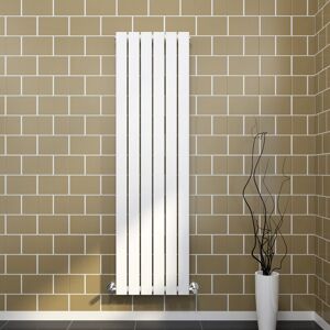 Elegant - 1600 x 452 mm White Vertical Column Radiator High Heat Output Rads Single Flat Panel Radiator + Anthracite Thermostatic Radiator Valves Elegant - 1600 x 452 mm White Vertical Column Radiator High Heat Output Rads Single Flat Panel Radiator + Anthracite Thermostatic Radiator Valves