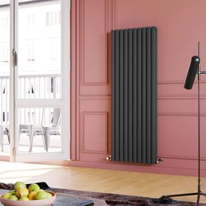 Elegant - 1600 x 590 mm Vertical Column Radiator Anthracite Oval Double Panel Designer Heater Elegant - 1600 x 590 mm Vertical Column Radiator Anthracite Oval Double Panel Designer Heater