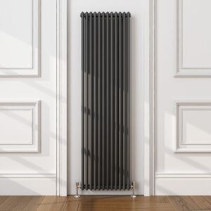 ELEGANT 1800 x 560mm Anthracite Traditional Radiator Vertical Cast Iron Style Double Column Rad ELEGANT 1800 x 560mm Anthracite Traditional Radiator Vertical Cast Iron Style Double Column Rad