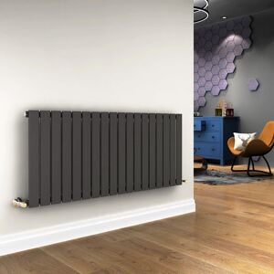 Elegant - 600 x 1368mm Anthracite Designer Radiator Horizontal Flat Panel Single Panel Rad Elegant - 600 x 1368mm Anthracite Designer Radiator Horizontal Flat Panel Single Panel Rad
